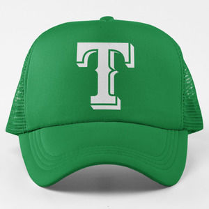 NEW Texas Rangers St Patricks Foam Trucker Snapback Hat GREEN